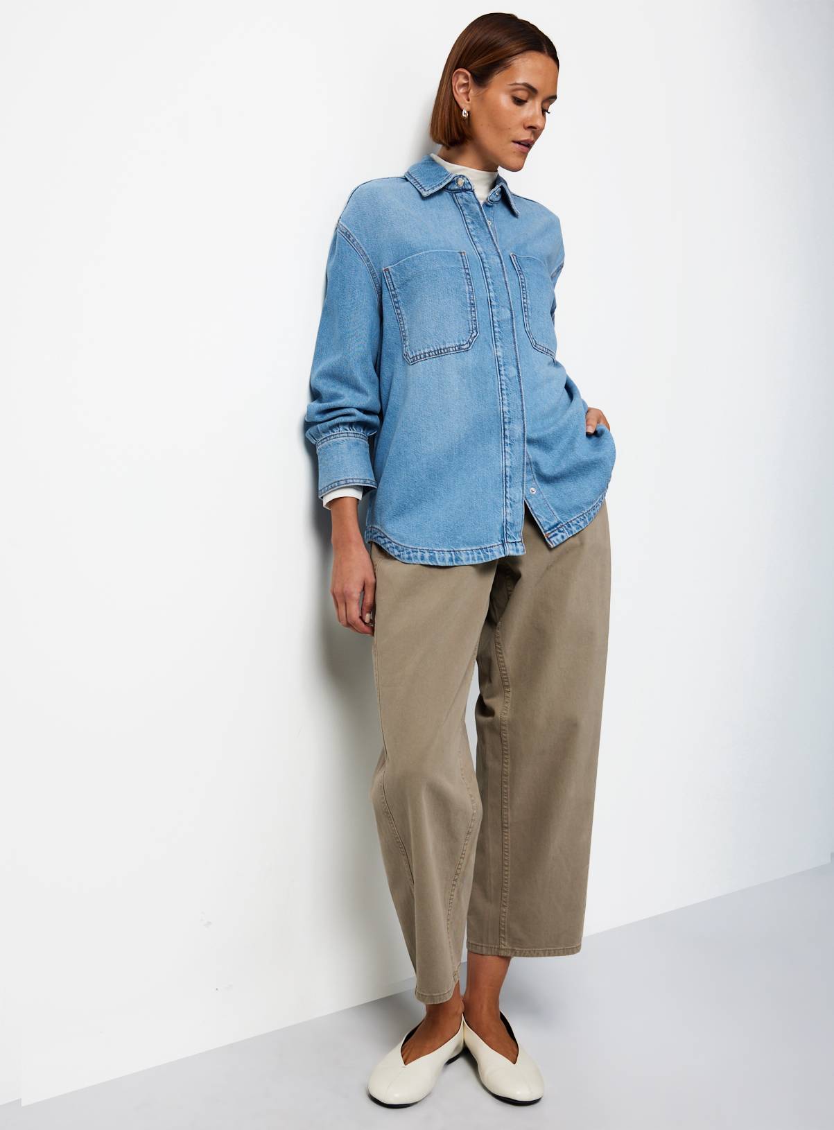 Mid Wash Denim Relaxed Shirt 20 - Image 2